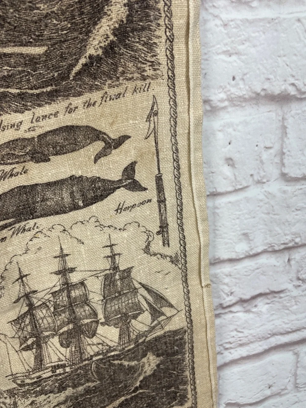 Yankee Whaling Vintage Linen Towel by Warren Boucher
